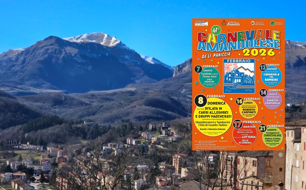 Amandola si prepara al 41esimo Carnevale “de li Paniccià”: eventi, tradizione e primo raduno camper