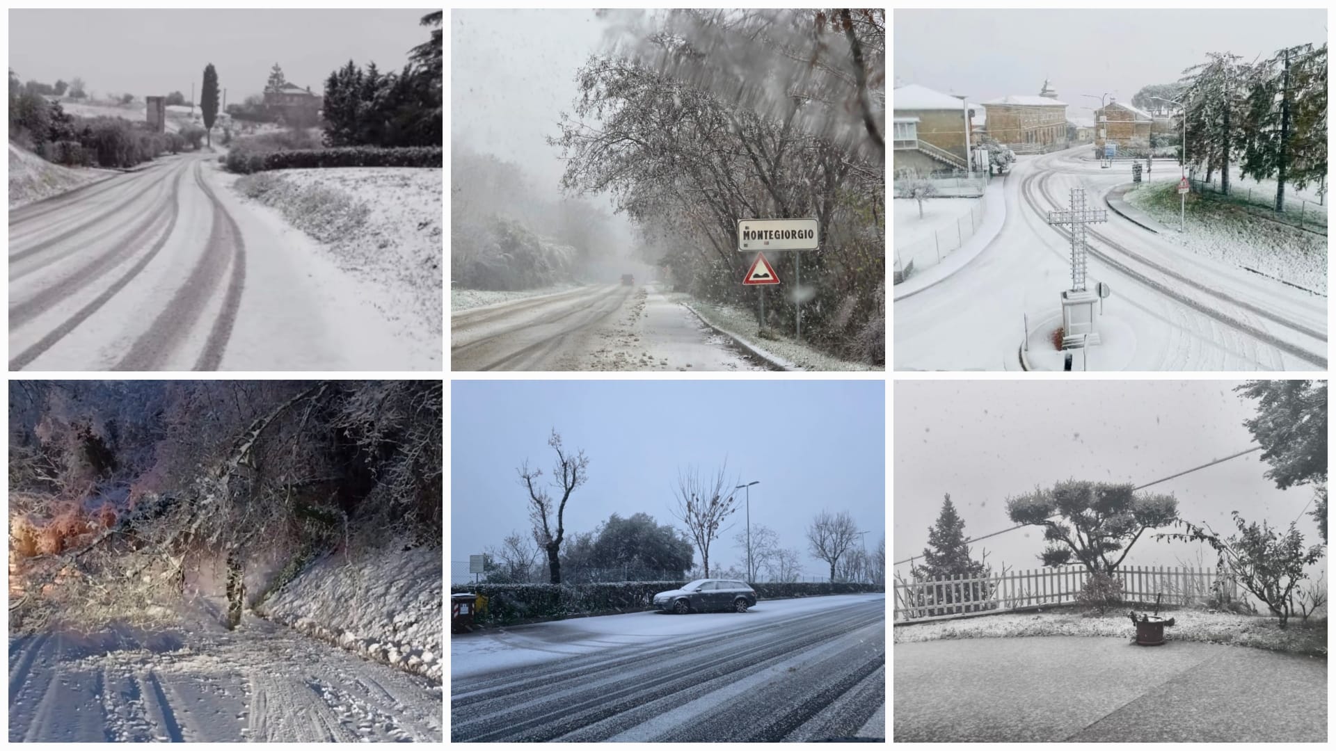 Epifania con la neve nel Fermano: spazzaneve in azione, scatta la chiusura delle scuole in vari Comuni