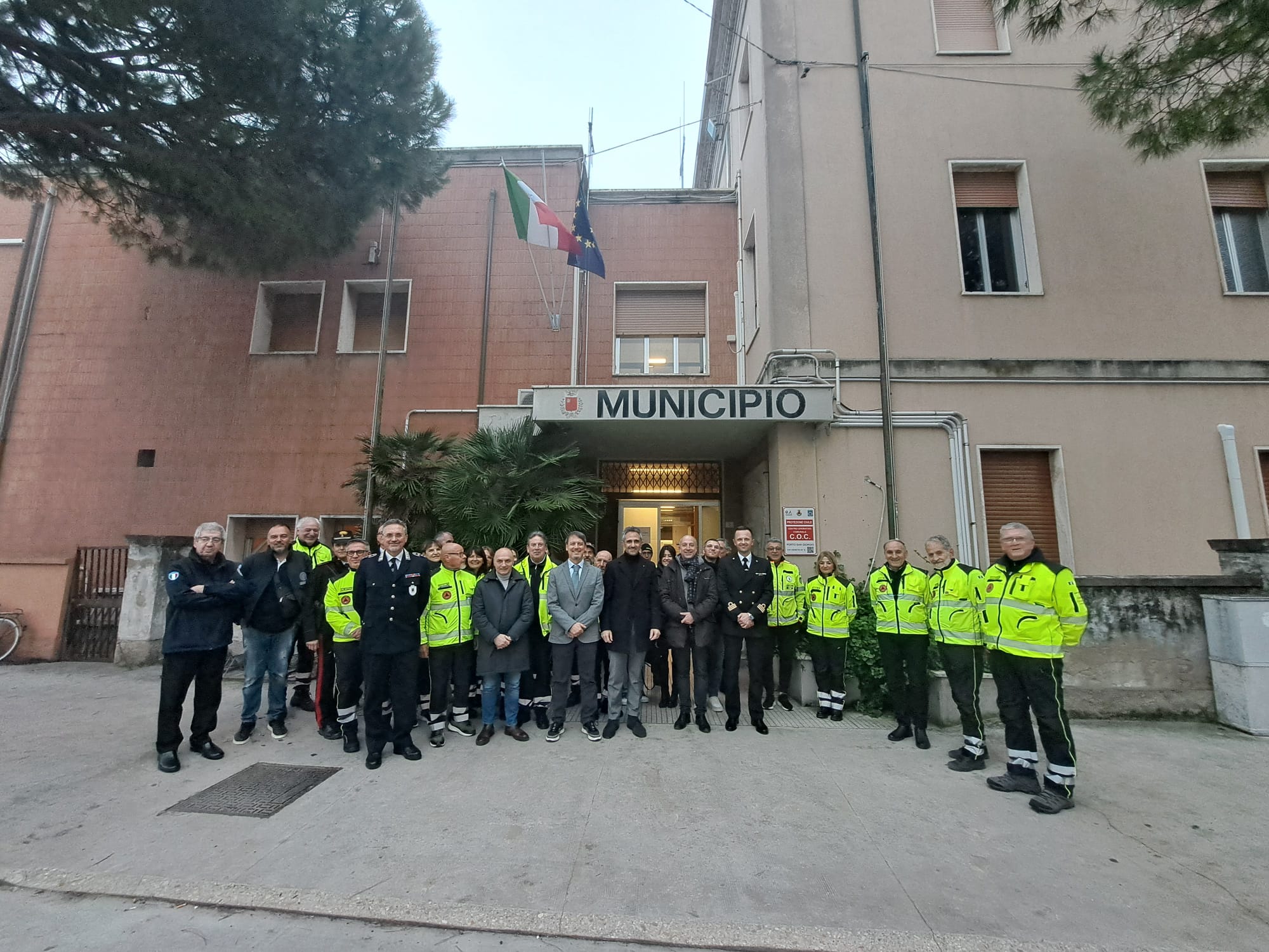 Taglio del nastro per la nuova sede della Protezione civile sangiorgese