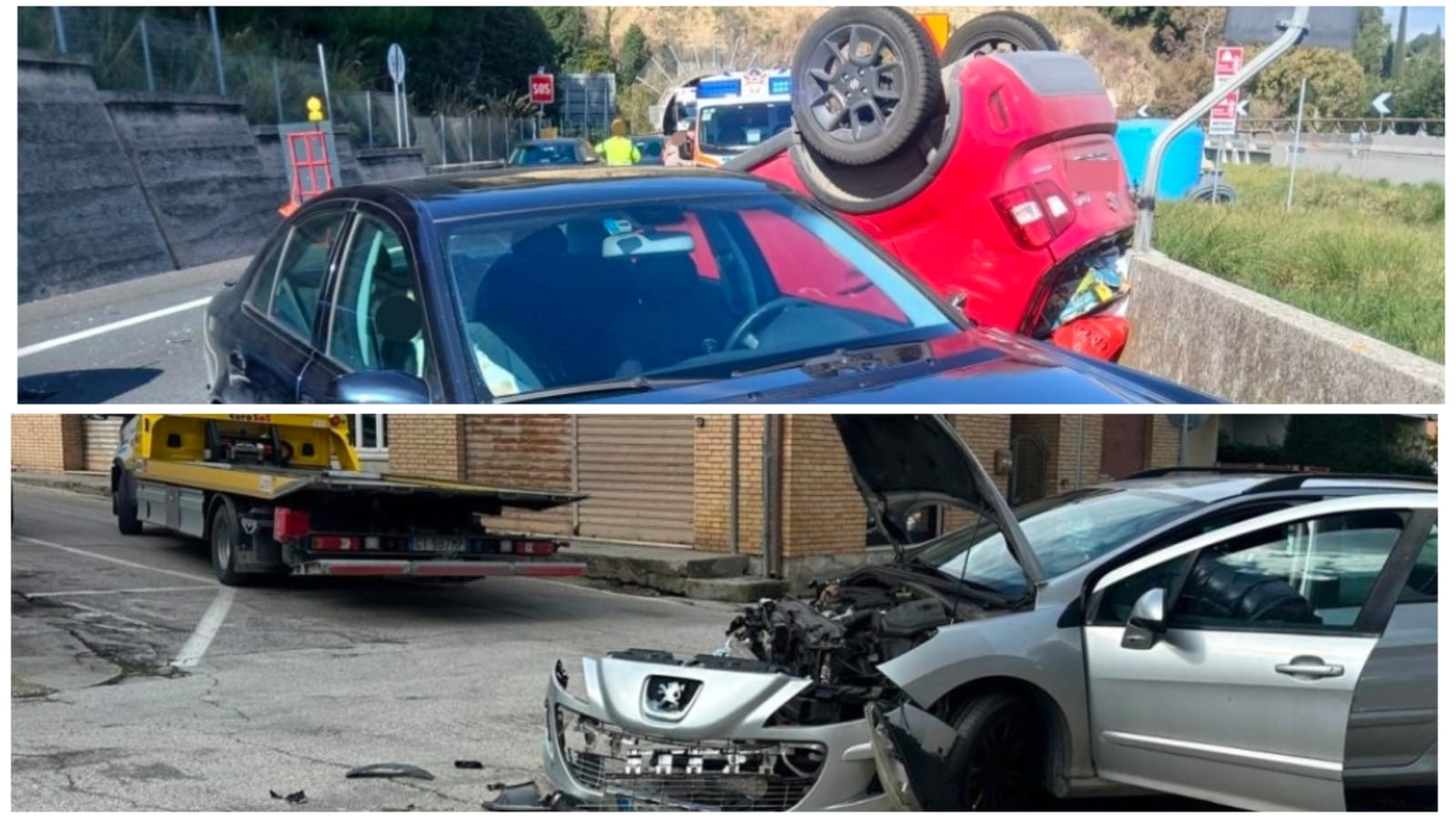 Incidenti in A14 e a P.S.Elpidio, soccorse quattro persone (Le Foto)