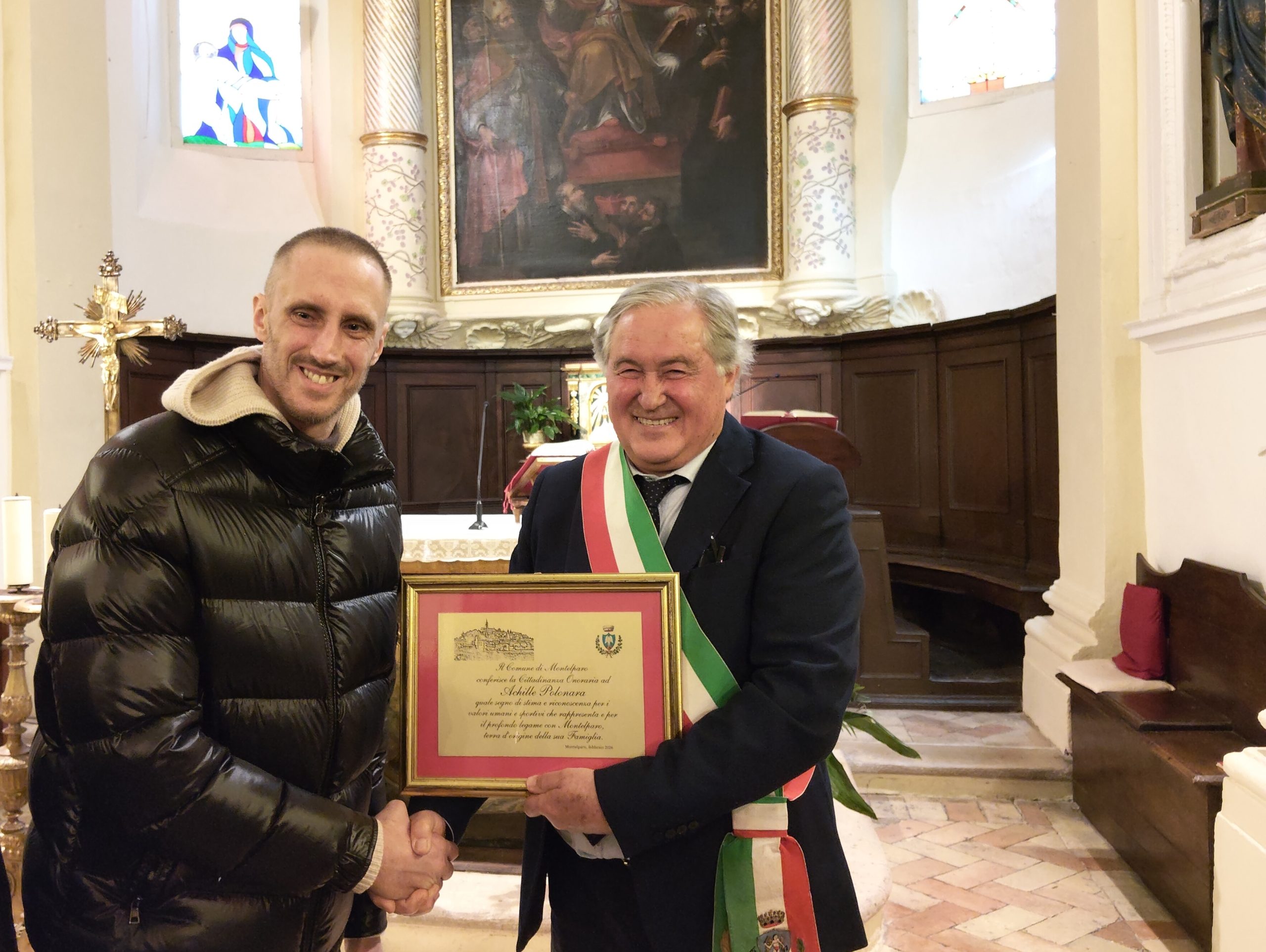 Montelparo celebra Achille Polonara: «Venire qui è come tornare a casa»