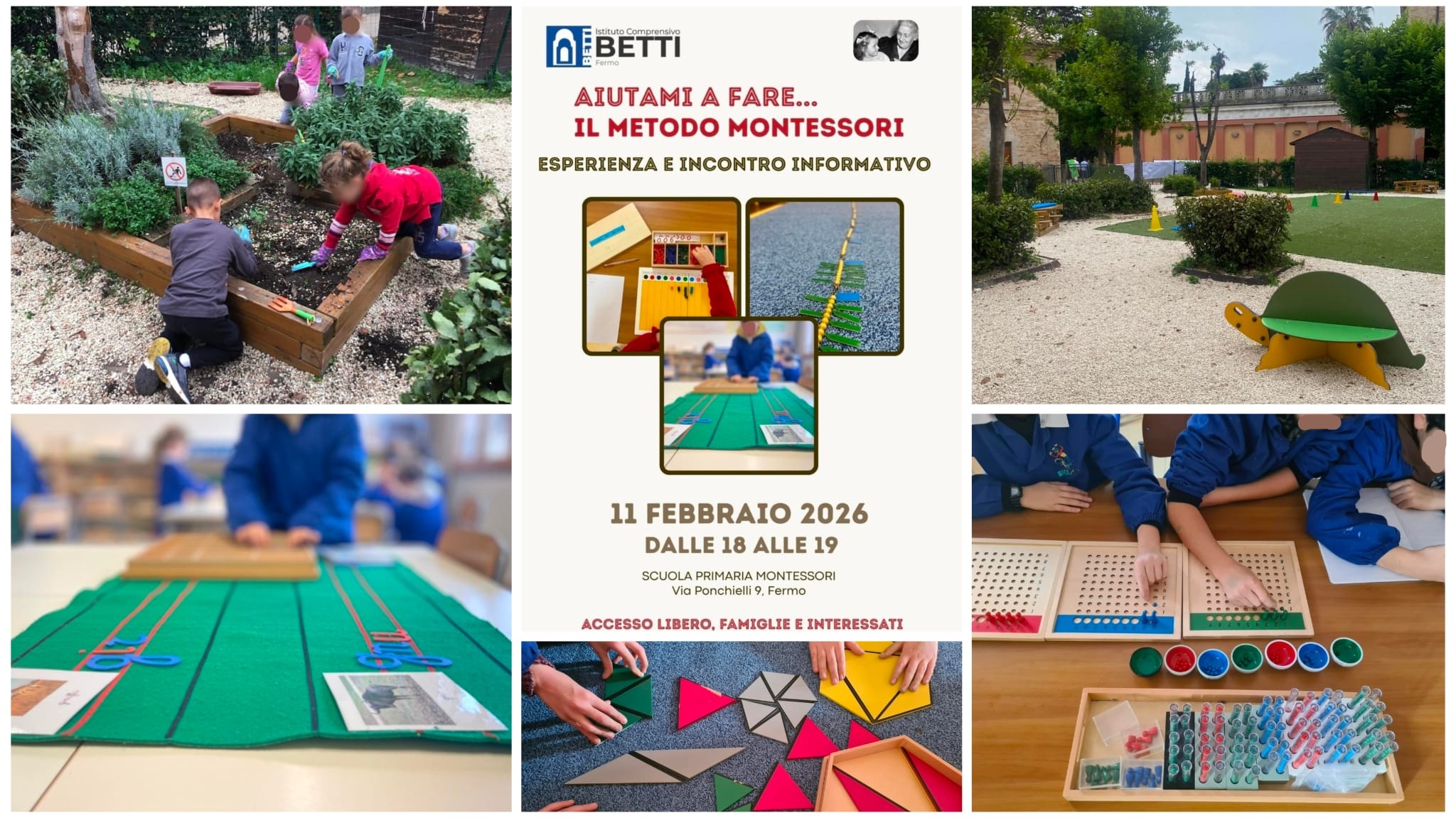 “Aiutami a fare…il Metodo Montessori”: mercoledì 11 febbraio la scuola primaria montessoriana dell’IC Betti si apre al pubblico