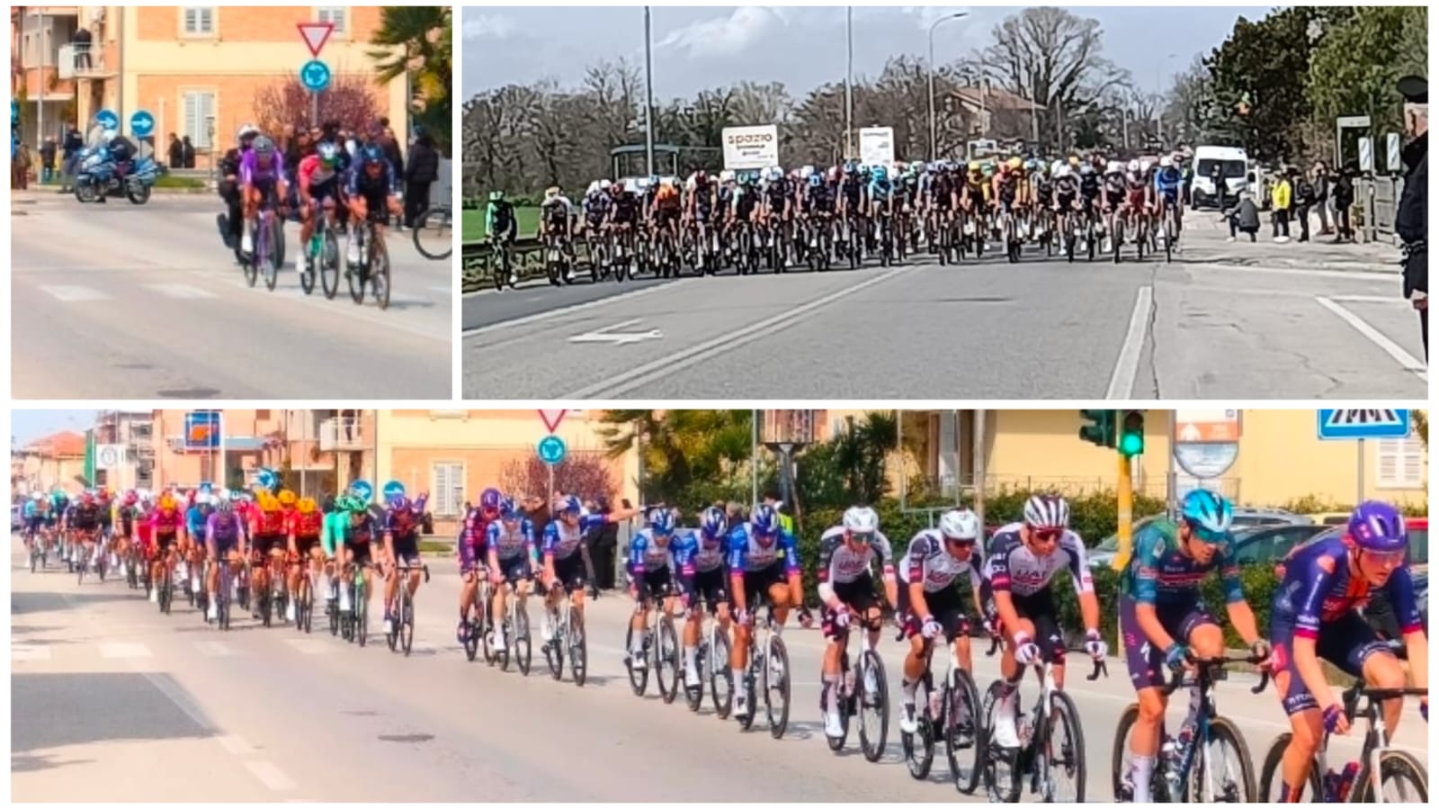 Ciclismo, il passaggio della Tirreno-Adriatico colora la costa fermana (Video e Foto)