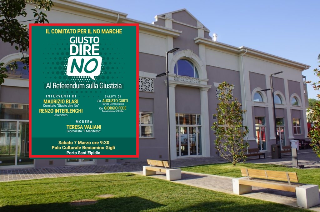 “Giusto dire ‘no’ al referendum sulla giustizia” Evento al polo Gigli organizzato dal Pd di P.S.Elpidio